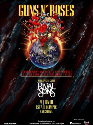 CARTEL GUNS N ROSES CONCIERTO BARCELONA